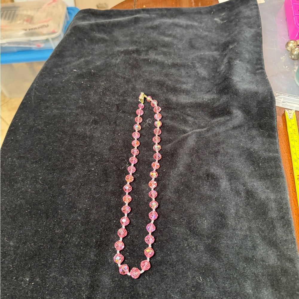Elegant Pink Beaded Necklace